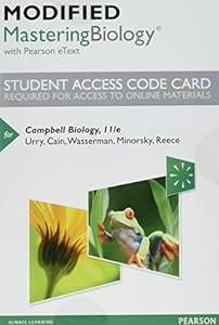 Campbell Biology -- Modified Mastering Biology with Pearson eText Access Code image