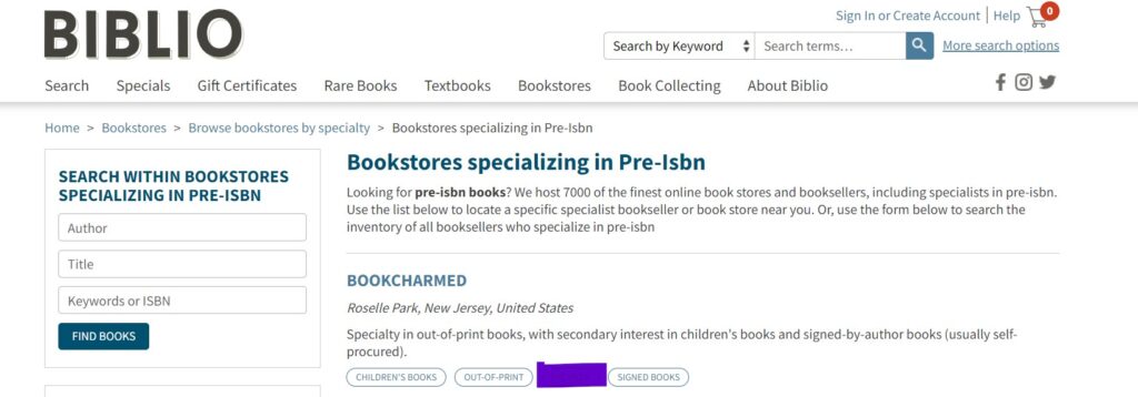 Pre-ISBN Era Books 