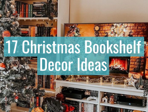 Christmas bookshelf decor ideas