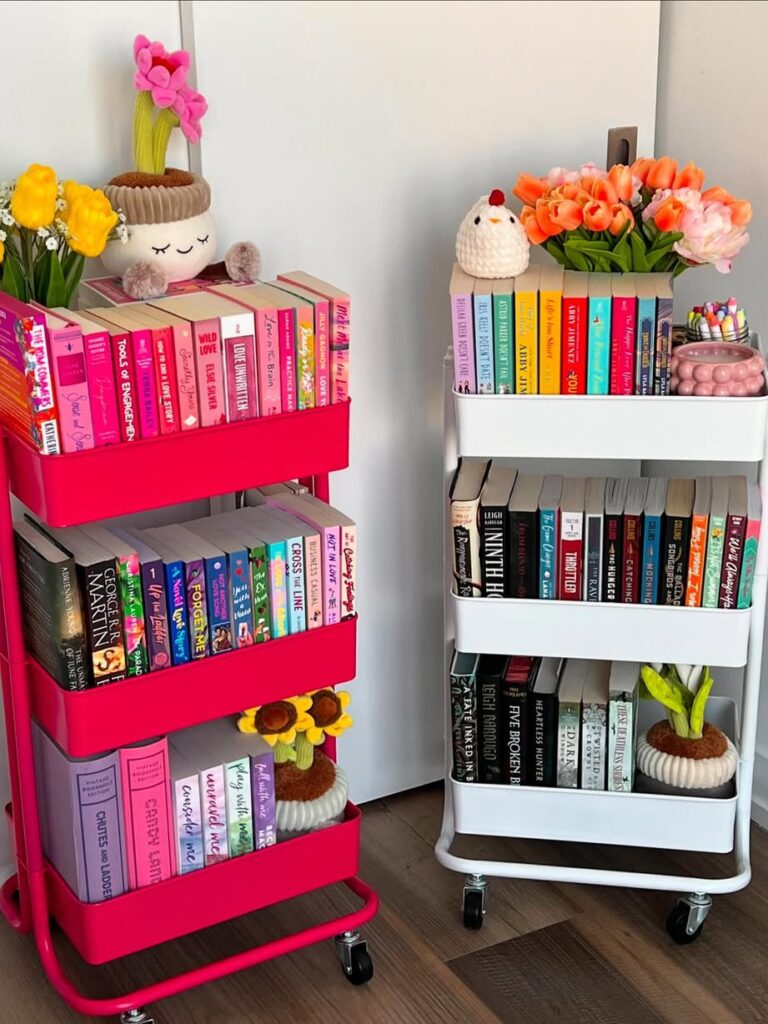 Colorful Book Cart